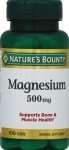 Nature's Bounty Magnesium, Mineral Supplement, Supports Bone and Muscle Health, 500 mg, Coated Tablets, 100 Count