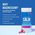 Natural Vitality CALM, Magnesium Citrate Supplement, Stress Relief Gummies, Supports a Healthy Response to Stress, Gluten Free, Vegan, Raspberry Lemon Flavored, 120 Gummies