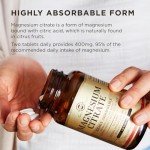 Solgar Magnesium Citrate, 120 Tablets - Promotes Healthy Bones - Supports Nerve & Muscle Function - Non GMO, Vegan, Gluten Free, Dairy Free, Kosher - 60 Servings