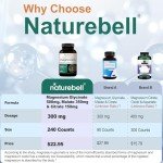 Triple Complex Magnesium Supplement, 240 Capsules | Magnesium Glycinate 500mg with Citrate & Malate | Chelated & Purified | Bone, Heart, & Muscle Support | Non-GMO