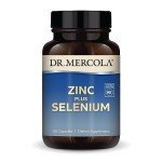 Dr. Mercola Zinc Plus Selenium, 30 Servings (30 Capsules), Dietary Supplement, Supports Immune Health, Non GMO, NSF Certified
