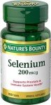 Nature's Bounty Selenium, Supports Prostate and Immune System Health, 200 mcg, 100 Tablets