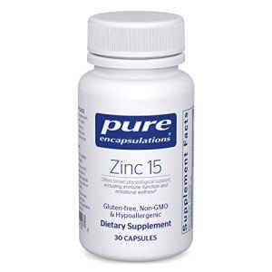 Pure Encapsulations Zinc 15 mg - Zinc Picolinate Supplement for Immune System Support, Growth & Development - for Wound Healing - 30 Capsules
