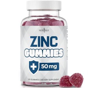 NEW AGE Zinc Gummies - 50mg High Immune Booster Zinc Supplement, Immune Defense, Powerful Natural Antioxidant, Non-GMO - by New Age (60 Count (Pack of 1))