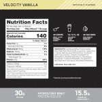Optimum Nutrition Platinum Hydrowhey Protein Powder, 100% Hydrolyzed Whey Isolate Powder, Flavor: Velocity Vanilla, 3.5 Pounds (Packaging May Vary)