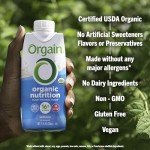 Orgain Organic Nutritional Vegan Protein Shake, Vanilla Bean - 16g Plant Based Protein, Meal Replacement, 21 Vitamins & Minerals, Fruits & Vegetables, Gluten Free, Non-GMO, 11 Fl Oz (Pack of 12)