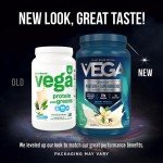 Vega Protein and Greens Protein Powder, Vanilla - 20g Plant Based Protein Plus Veggies, Vegan, Non GMO, Pea Protein for Women and Men, 1.7 lbs (Packaging May Vary)