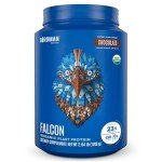 BIRDMAN Falcon Vegan Protein Powder Organic, Stevia & Sugar Free, Plant Based Protein, Low Carb, Dairy Free, Keto, Non Whey Protein, Probiotic, Pea Protein | Chocolate Flavor - 40 Servings - 2.64lb
