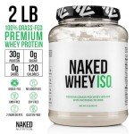 Naked Whey Isolate Protein - Only 2 Ingredients, 30g Grass-Fed Protein, Unflavored, Undenatured, No GMO, No Soy, Gluten-Free, No Preservatives - 28 Servings