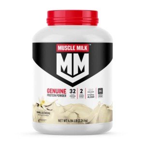 Muscle Milk Genuine Protein Powder, Vanilla Creme, 32g Protein, 4.94 Pound, 32 Servings