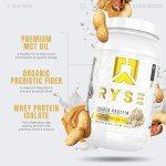 Ryse Loaded Protein Powder | 25g Whey Protein Isolate & Concentrate | with Prebiotic Fiber & MCTs | Low Carbs & Low Sugar | 27 Servings (Vanilla Peanut Butter)
