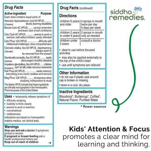 Siddha Kids Attention & Focus Homeopathic Remedy - 1oz