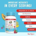 MaryRuth Organics Kids Vitamins | Multi | Sugar Free | 2 Month Supply | Kids Multivitamin Gummies for Ages 2+ | Multivitamin for Kids | Vitamins for Kids | Vegan | Only 1 Gummy a Day | 60 Count |