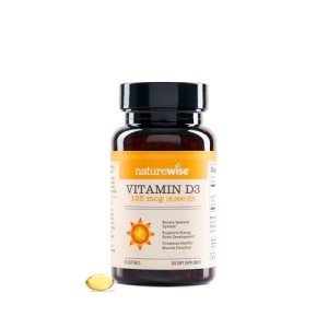 NatureWise Vitamin D3 5000iu (125 mcg) 90-Day Supply for Immune Support, Healthy Muscle Function, and Bone Health - Non-GMO, Gluten-Free in Organic Extra Virgin Olive Oil, (Mini Softgel), 90 Count