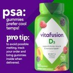 Vitafusion Vitamin D3 Gummy Vitamins for Bone and Immune System Support, Peach, Blackberry and Strawberry Flavored, 50 mcg Vitamin D, 75 Day Supply, 150 Count