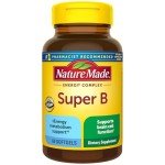 Nature Made Super B Energy Complex, Dietary Supplement for Brain Cell Function Support, 60 Softgels, 60 Day Supply