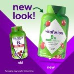 Vitafusion Extra Strength Vitamin B12 Gummy Vitamins for Energy Metabolism Support and Nervous System Health Support, Cherry Flavored, America’s Number 1 Brand, 45 Day Supply, 90 Count