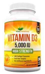 Vitamin D3 5000 IU, 365 Easy-Swallow Softgels, High Strength Vitamin D 5000 IU Supplement - Full Year Supply