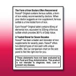 Feosol Original Iron Supplement Tablets, Non-heme, 325mg Ferrous Sulfate (65mg Elemental Iron) per Iron Pill, 1 Per Day, 120ct, 4 Month Supply, for Energy and Immune System Support, Made in USA