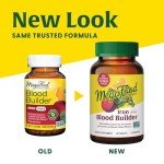 MegaFood Blood Builder Minis - Iron Supplement Clinically Shown to Increase Iron Levels Without Side Effects - Iron with Vitamin C, Vitamin B12 & Folic Acid - Vegan - 60 Tablets (30 Servings)