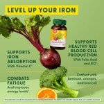 MegaFood Blood Builder Minis - Iron Supplement Clinically Shown to Increase Iron Levels Without Side Effects - Iron with Vitamin C, Vitamin B12 & Folic Acid - Vegan - 60 Tablets (30 Servings)
