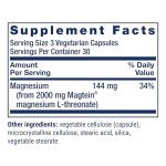 Life Extension Neuro-Mag Magnesium L-Threonate, Magnesium L-threonate, Memory Health, Quick Thinking, Cognitive Health Support, Vegetarian, Non-GMO, 90 Vegetarian Capsules