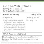 Magnesium Complex Supplement 180 Capsules (436mg Elemental Magnesium Provided by 2,300mg of Eight Different Forms of Magnesium) MAG-8 Provides 100% Daily Recommended Value of Magnesium by Double Wood
