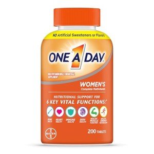 One A Day Women’s Multivitamin with Vitamin A, C, D, E and all 8 B vitamins, Calcium, Vitamins for Women, for Bone Health, Skin Health & Immune Health Support , 200 Count