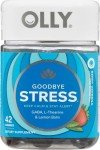 OLLY Goodbye Stress Gummy, GABA, L-Theanine, Lemon Balm, Stress Relief Supplement, Berry - 42 Count