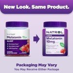 Natrol Melatonin Gummies, Sleep Support for Adults, 10 mg Melatonin Supplement for Sleeping, 90 Strawberry-Flavored Gummies, Up to a 45 Day Supply