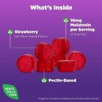 Natrol Melatonin Gummies, Sleep Support for Adults, 10 mg Melatonin Supplement for Sleeping, 90 Strawberry-Flavored Gummies, Up to a 45 Day Supply