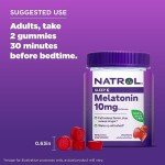Natrol Melatonin Gummies, Sleep Support for Adults, 10 mg Melatonin Supplement for Sleeping, 90 Strawberry-Flavored Gummies, Up to a 45 Day Supply