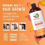MaryRuth Organics Liquid Multivitamin + Lustriva® Hair Growth for Women| Biotin 10000mcg | Vitamin B & D | Clinically Tested for Thicker Hair, Wrinkles, Fine Lines, Skin Care | Ages 18+ | 30 Fl Oz
