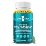 One A Day Women's Active Metabolism Daily Essential, Multivitamin for Women, Metabolism Support, Vitamins for Women with All 8 B-Vitamins, Vitamin D, Magnesium & More,120 Count