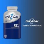 One A Day Men’s 50+ Healthy Advantage Multivitamin, Multivitamin for Men with Vitamins A, C, E, B6, B12, Calcium and Vitamin D, Tablet, 200 Count (Pack of 1)