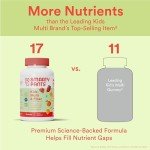 SmartyPants Kids Multivitamin Gummies and Fiber Supplement: Vitamin D3, C, Vitamin B12, B6, A, Zinc, Biotin, Inositol, Fiber Gummies, Three Fruit Flavors, 120 Count (30 Day Supply)