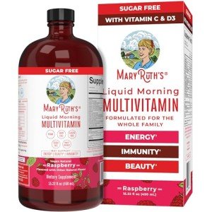 MaryRuth Organics Multivitamin for Women Men & Kids | Vegan, Sugar Free | Womens Multivitamin & Multimineral | Beauty & Energy Women's Multivitamin| Non-GMO | 15.22 Fl Oz