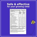 Zarbee's Complete Kids Multivitamin Gummies + Immune Support, Children Vitamins Gummy with Vitamin A, C, D3, E, B6, B12, Folic Acid & Total B-complex, 70 Count