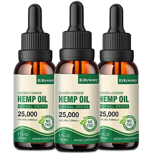 3-Pack High Potency Hemp Oil - 25,000mg USA-Grown
