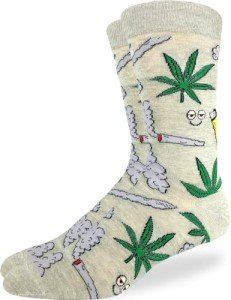 Good Luck Sock Men's Stoned Marijuana Socks, Adult, Shoe Size 7-12
