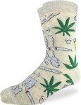 Good Luck Sock Men's Stoned Marijuana Socks, Adult, Shoe Size 7-12