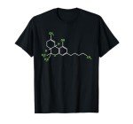 Cannabis Weed Pot Molecule THC Marijuana Stoner Gift T-Shirt