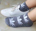5 Pairs Unisex Marijuana Weed Leaf Boat Warm Cotton Socks US 5-9.5 (M, 1st Match)