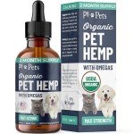 Organic Hemp Oil for Dogs and Cats - Liquid Supplement for Calming, Hip & Joint Support, and Overall Wellness - Made in USA