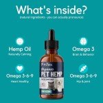 Organic Hemp Oil for Dogs and Cats - Liquid Supplement for Calming, Hip & Joint Support, and Overall Wellness - Made in USA