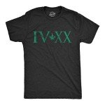 Mens IVXX 420 T Shirt Funny Graphic Weed Tee Cannabis CBD Pot 420 Gift for Stoners Funny T Shirts 420 Apparel for Men Novelty Tees for Guys Black L