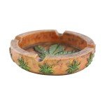 Poly Plus Marijuana Pot Leaf Weed Cigarette Ashtray for Outdoors and Indoors Use - Modern Christmas Holiday Home Decor Tabletop Ash tray for Smokers - Nice Gift for Men and Women