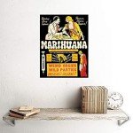 Wee Blue Coo Political Drug Abuse Marijuana Weed Weird Art Print Poster Wall Decor 12X16 Inch