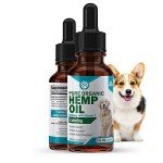 Wanderfound Pets - Hemp Oil for Dogs & Cats 5000mg - Anti-Separation Anxiety, Joint Pain, Stress Relief, Arthritis, Seizures, Chronic Pain Relief, Anti-Inflammatory - Omega 3, 6, 9-100% Organic