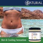 Zatural Hemp Hot Cream Massage Joints and Muscles and Body Wraps Essential Oil Blend, Aloe, Hemp, and More (8oz jar)